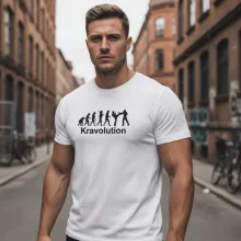 Krav Maga Kravolution logós prémium pamut póló 10 választható színben