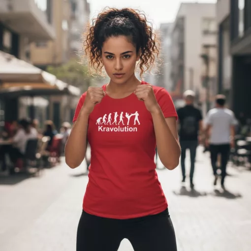 Krav Maga Kravolution logós prémium pamut póló 10 választható színben