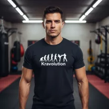 Krav Maga Kravolution logós prémium pamut póló 10 választható színben