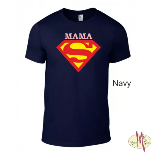 Kereknyakú Póló - Supergirl Mama, Mami, Nagyi