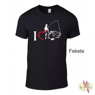 Kereknyakú Póló - I Love Horgászat