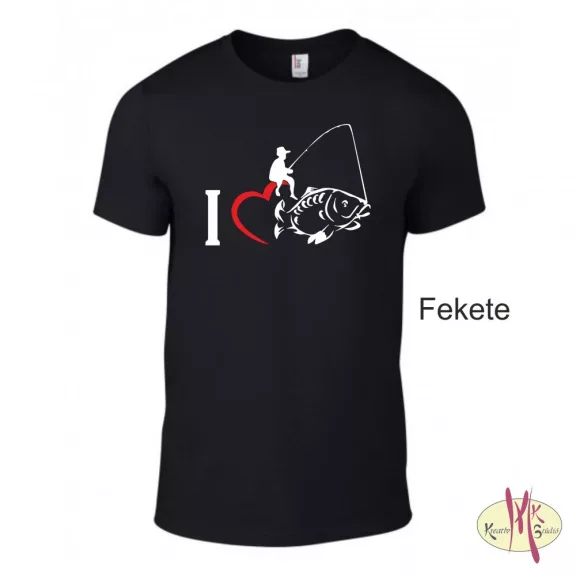 Kereknyakú Póló - I Love Horgászat
