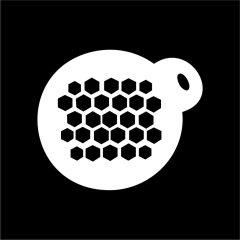 Arcfestő sablon - Méhsejt minta