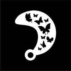 Arcfestő sablon lepkék minta