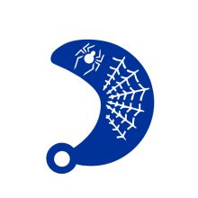 Arcfestő stencil - Pókháló pókkal