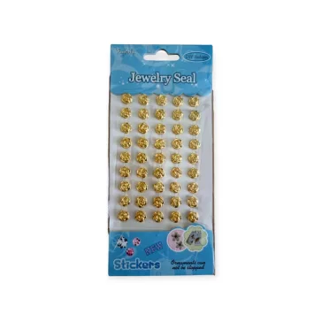 Rózsa Strasszkövek arany 45 db/cs 1 cm