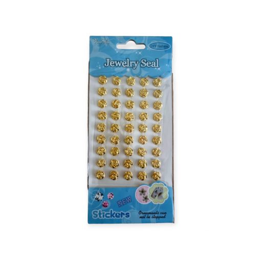 Rózsa Strasszkövek arany 45 db/cs 1 cm