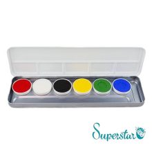 Superstar 6 színű arcfesték készlet - Élénk színek /6 Bright colours palette/