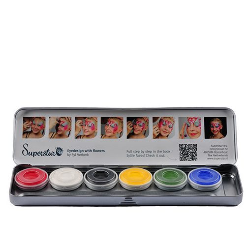 Superstar 6 színű arcfesték készlet - Élénk színek /6 Bright colours palette/